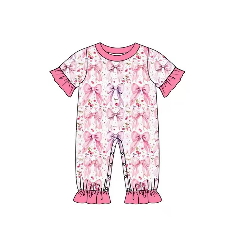New Born Baby Girl Bow Pattern - огляд і ціна Cotton Baby Onesies Zipper