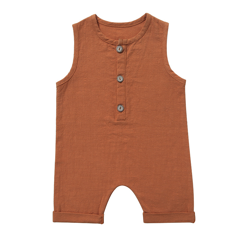 Summer Baby Boys Girls Rompers - огляд і ціна Baby Summer Linen Sleeveless Jumpsuit