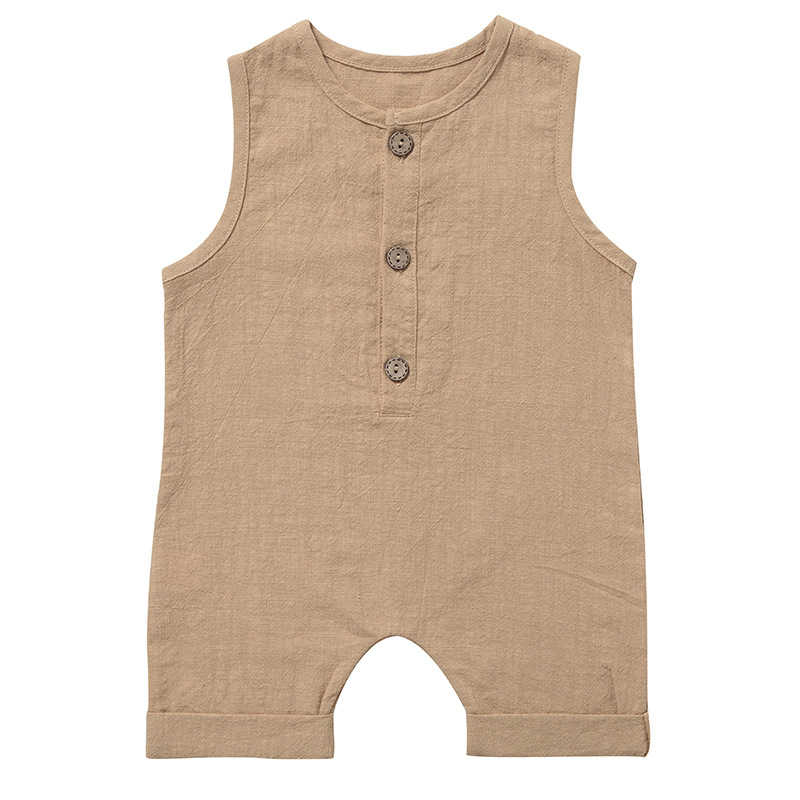 Summer Baby Boys Girls Rompers - огляд і ціна Baby Summer Linen Sleeveless Jumpsuit