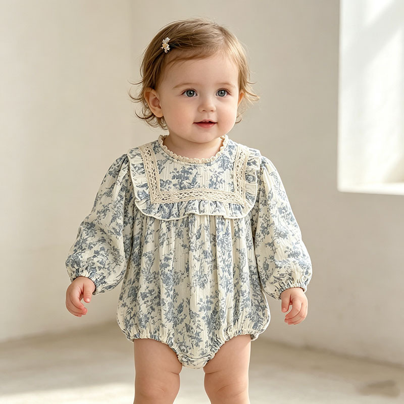 Baby Girl Floral Romper Long P - огляд і ціна Newborn Baby Girl Romper Floral