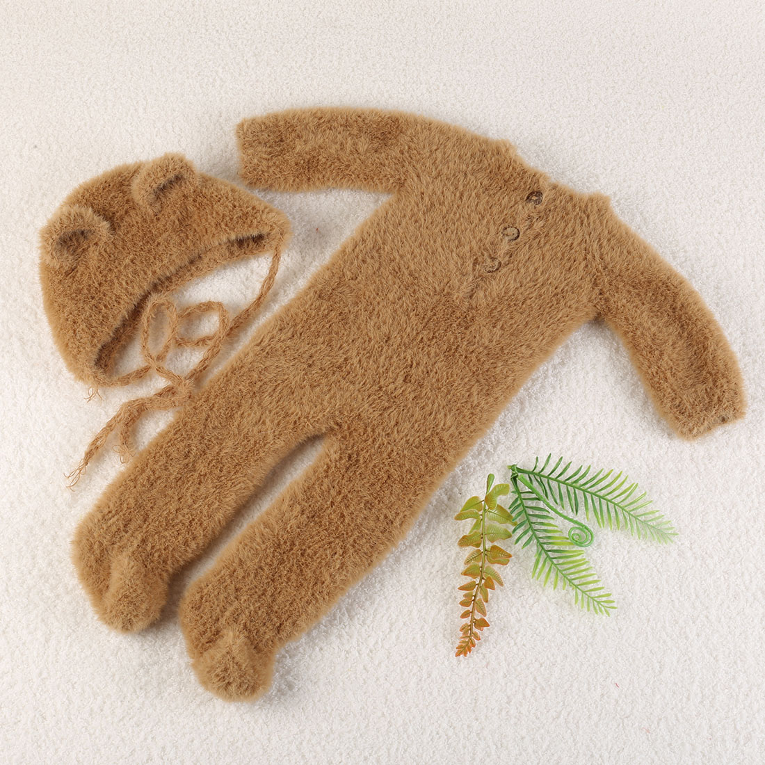 Vintage Knit Fluffy Teddy Bear - огляд і ціна Infant Photography Props Outfit