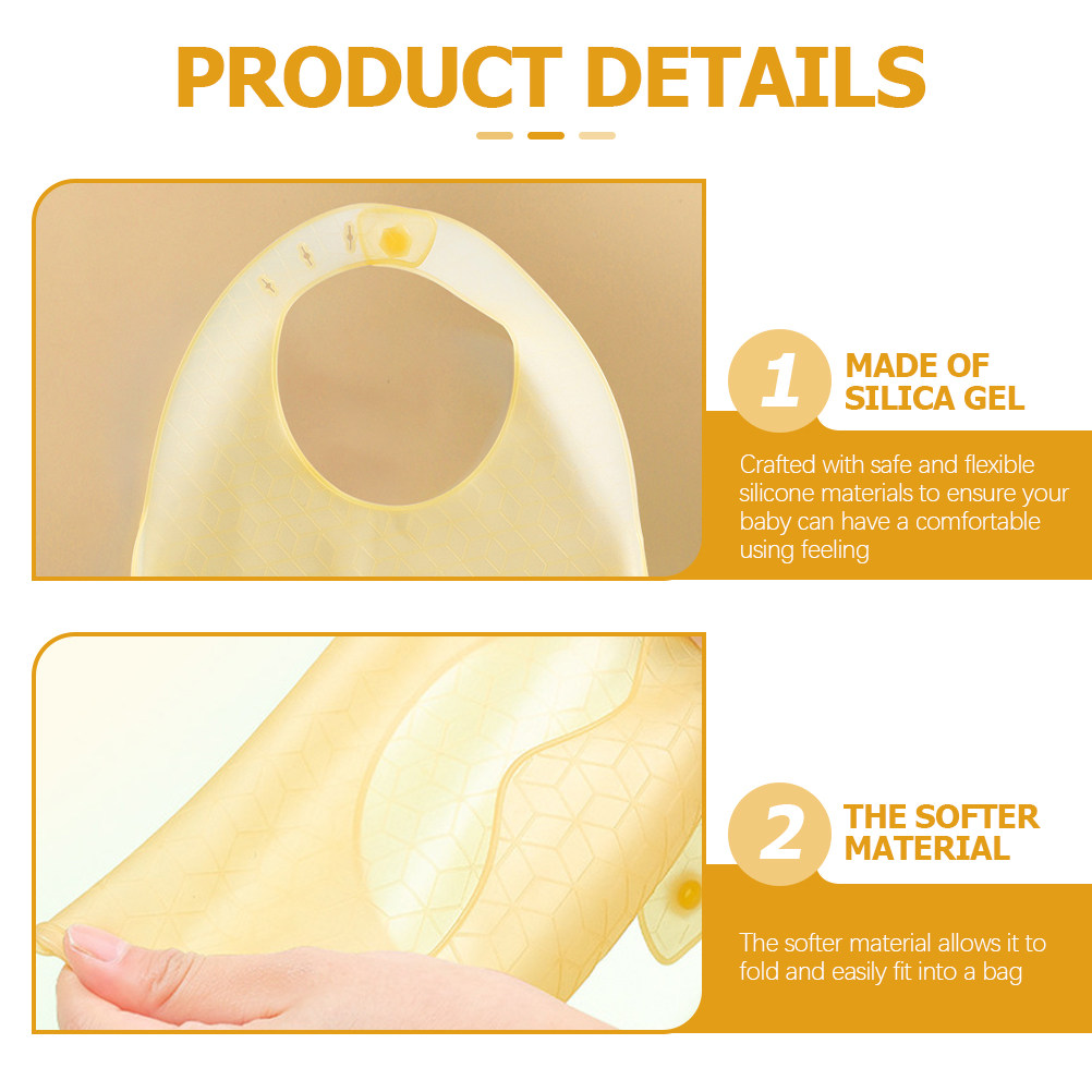 3pcs Silicone Baby Bibs – Soft - огляд і ціна Waterproof Baby Bibs Silicone