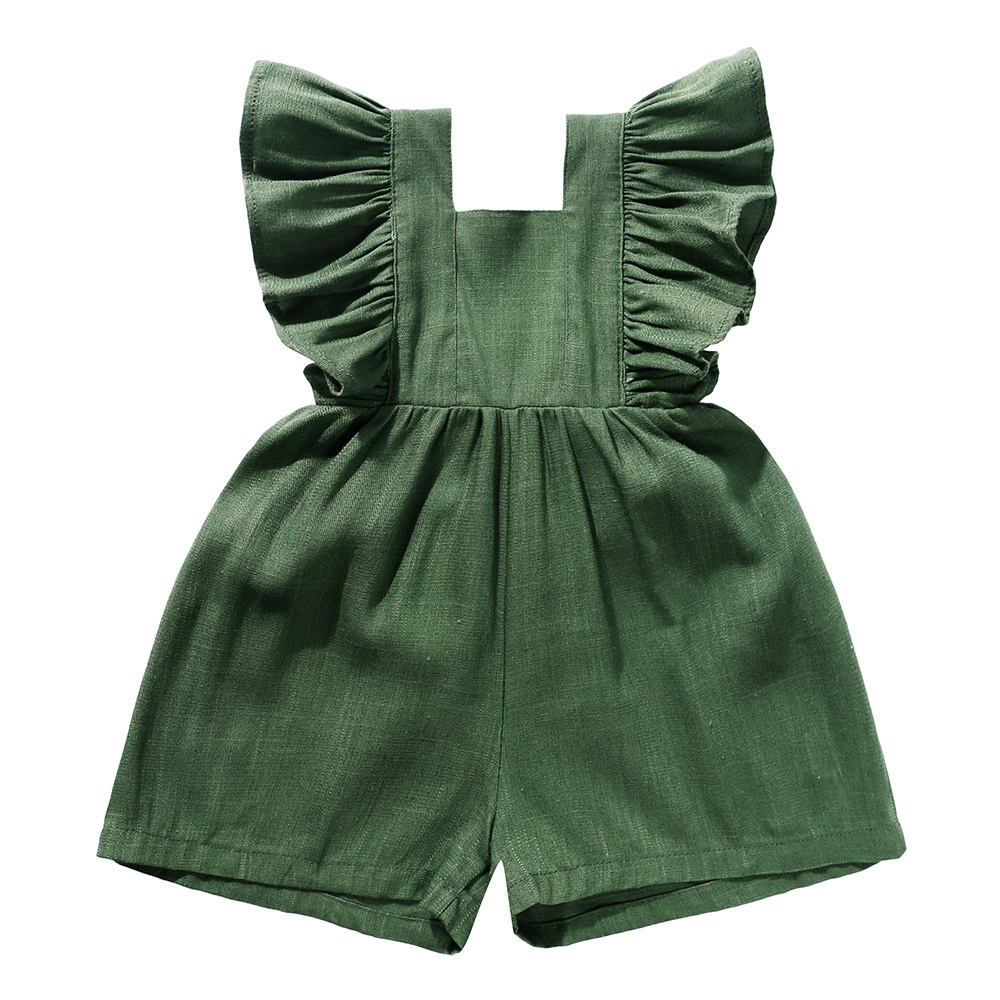 2026 Summer Newborn Baby Girl  - огляд і ціна Baby Summer Linen Sleeveless Jumpsuit