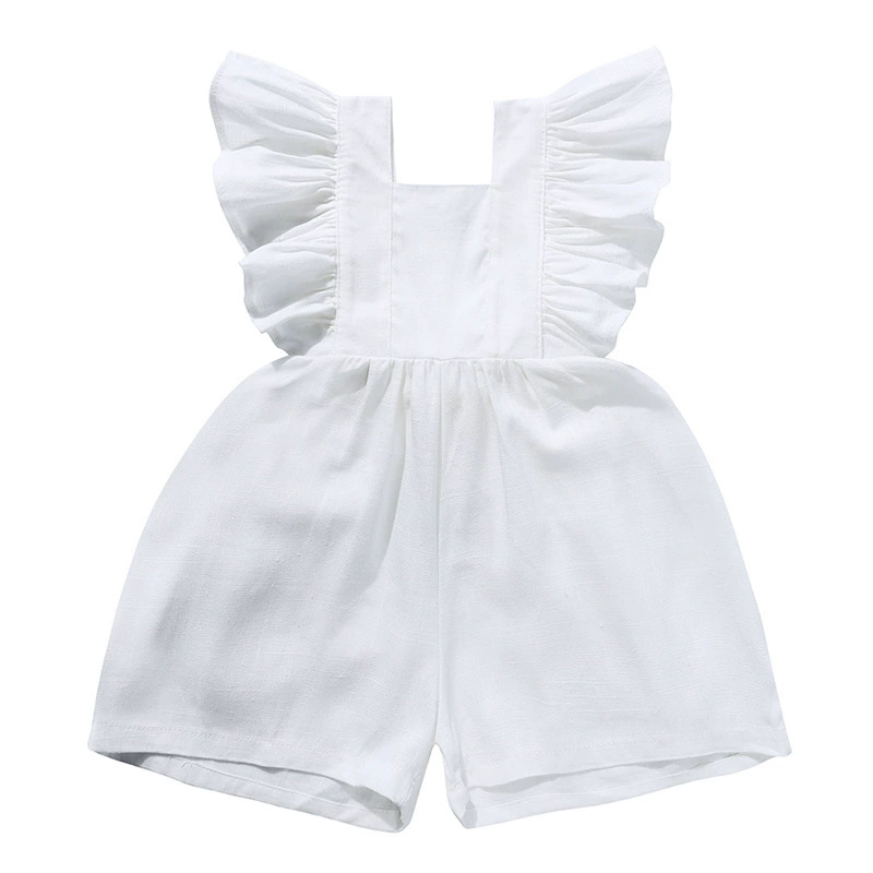 2026 Summer Newborn Baby Girl  - огляд і ціна Baby Summer Linen Sleeveless Jumpsuit