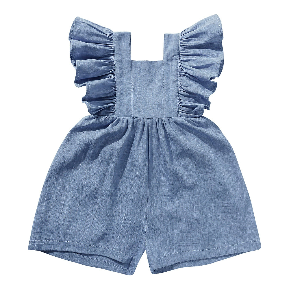2026 Summer Newborn Baby Girl  - огляд і ціна Baby Summer Linen Sleeveless Jumpsuit