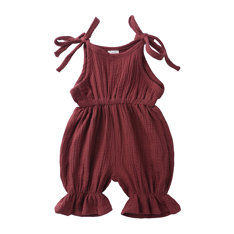 Summer Outfits Baby Girl Cloth - огляд і ціна Baby Summer Linen Sleeveless Jumpsuit